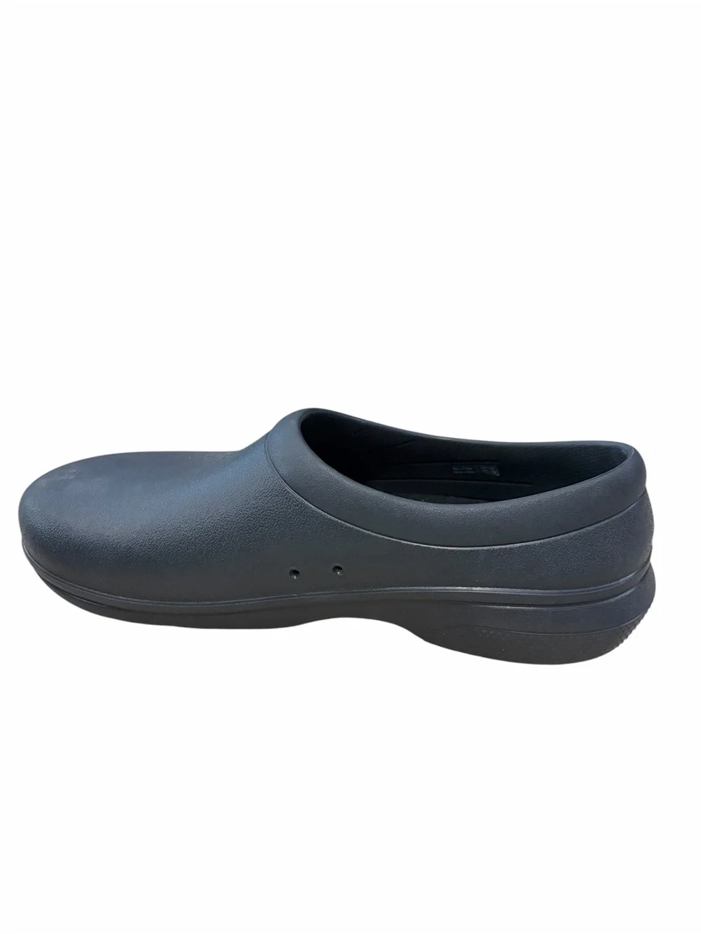 Crocs On-The-Clock Work Slip-On Clogs Mens 13 Black Rubber Shoes